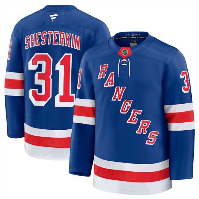 Mens New York Rangers #31 Igor Shesterkin Royal 2024-25 Home Stitched Hockey Jersey Dzhi->new york rangers->NHL Jersey